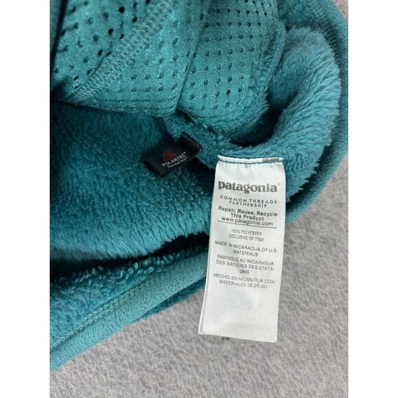 Patagonia Re-Tool 1/2 Snap Fleece Pullover (Women's Medium)‎ Green/Blue - Picture 11 of 12